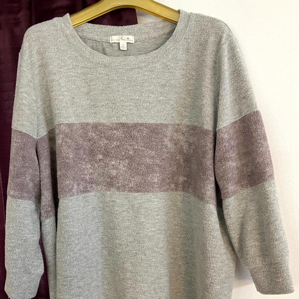 Nine Britton Billie tie front brushed knit top